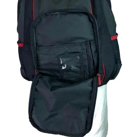 Nike Air Jordan Jumpman Elephant Print Backpack Black Gray Red Laptop Storage - Picture 4 of 9